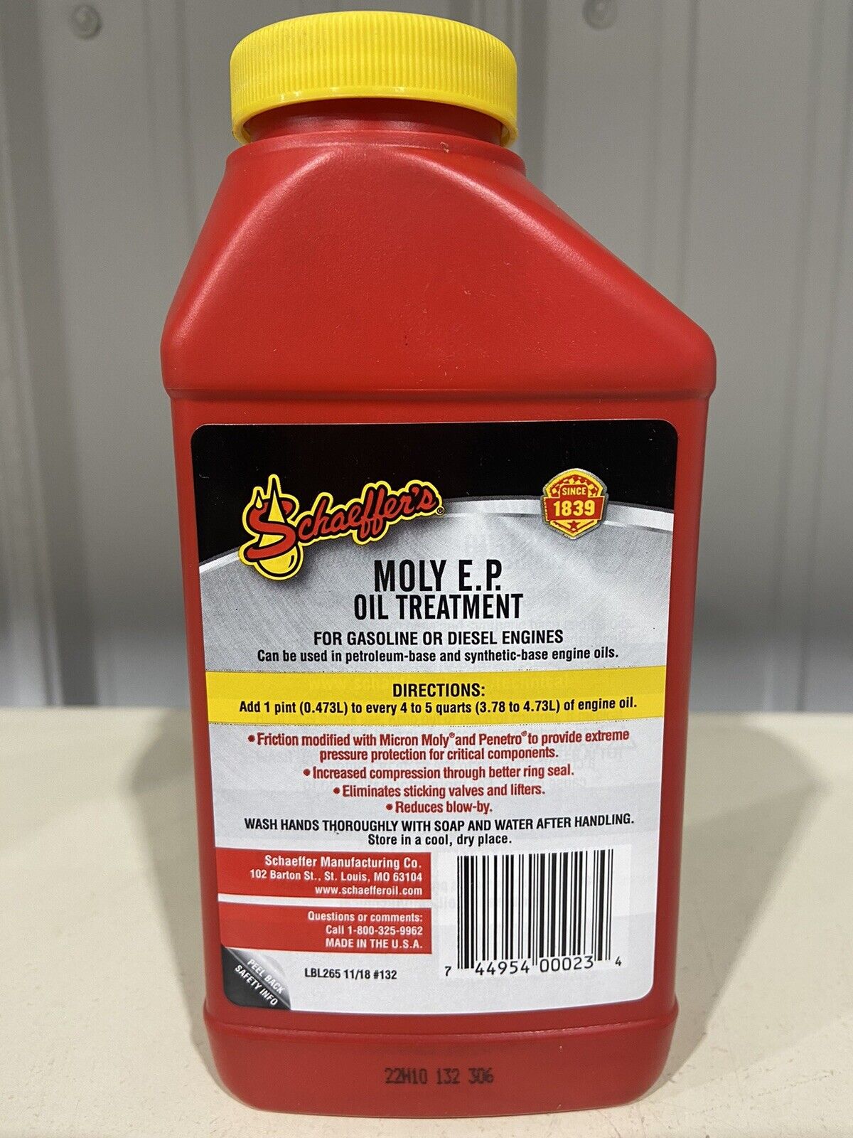 Schaeffer’s 132 Moly EP Oil Treatment 24 Pints