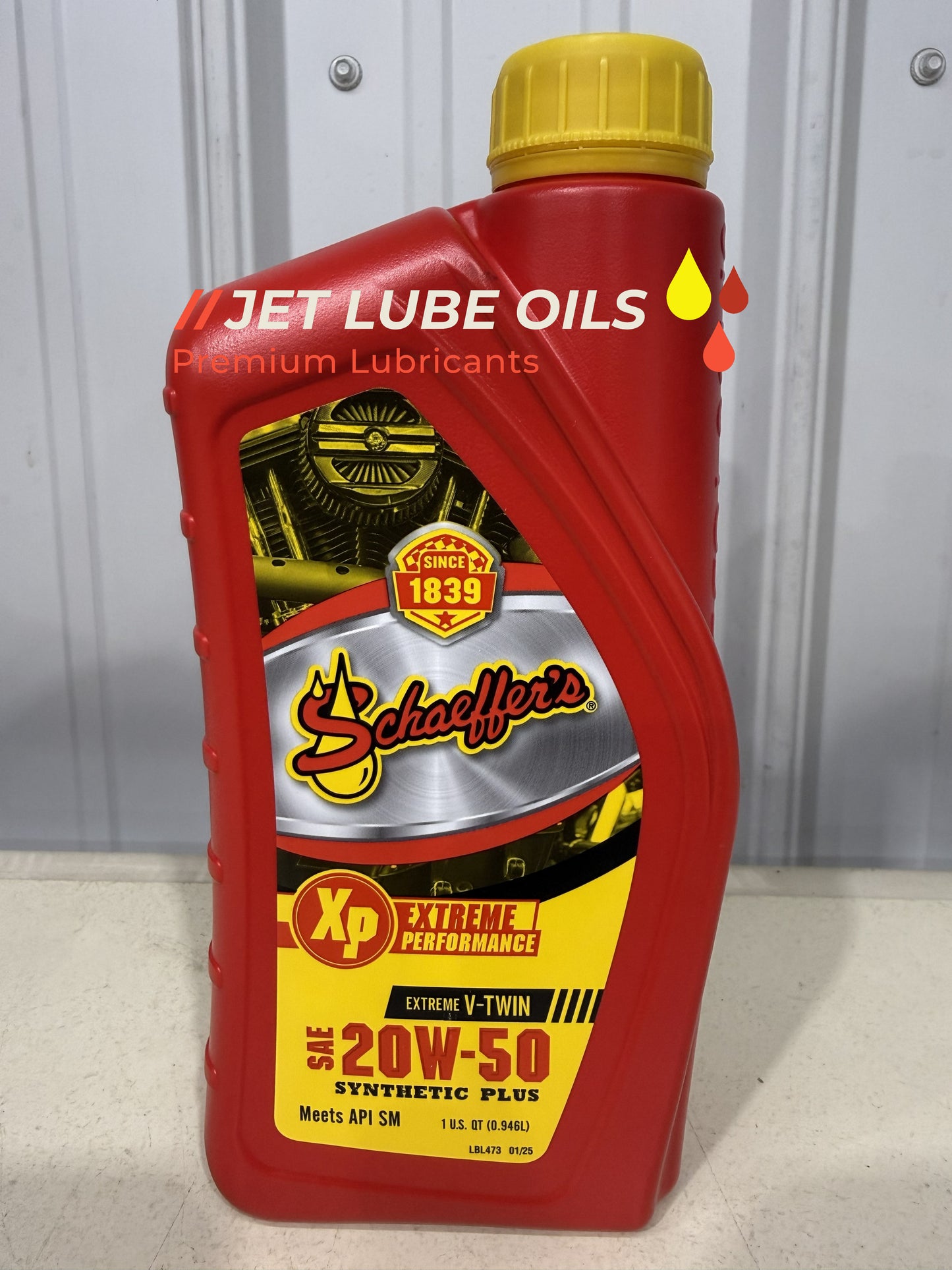 Schaeffer's 707 Extreme V-Twin 20w-50 Synthetic Plus Motorcycle Oil 1 Quart