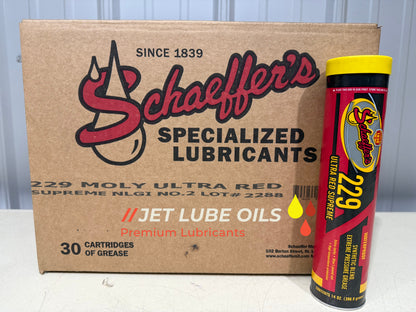 Schaeffer's 229 Ultra Red Supreme Tacky Grease 30 Tube Case Choose NLGI