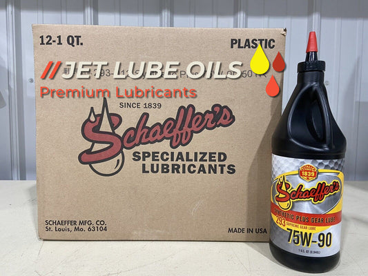 Schaeffer's 75W-90 293 Supreme Synthetic Gear Lube 12 Quarts