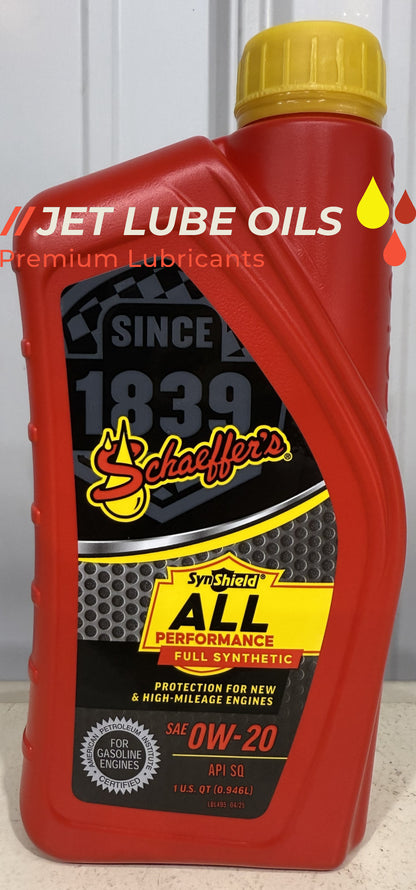 Schaeffer's 6020 SynShield All Performance Full Synthetic 0W-20 12 Quarts Case