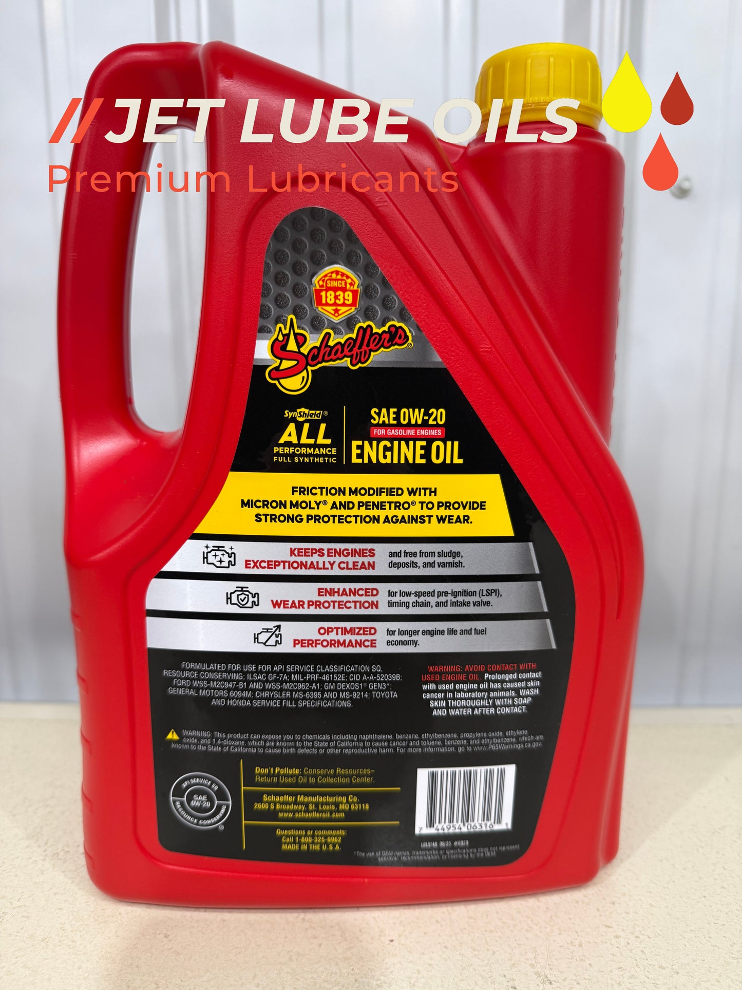 Schaeffer's 6020 SynShield All Performance Full Synthetic 0W-20 1 Gallon