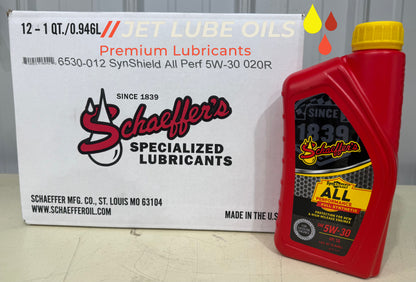 Schaeffer's Full Synthetic 5W-30 All Performance Engine Oil 6530 12 Quarts