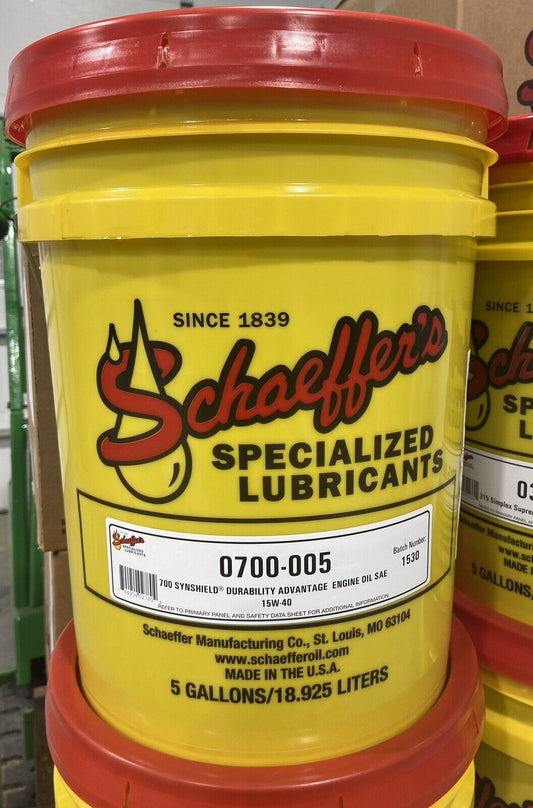 Schaeffer's 700 15w-40 Durability Advantage 5 Gallon Bucket
