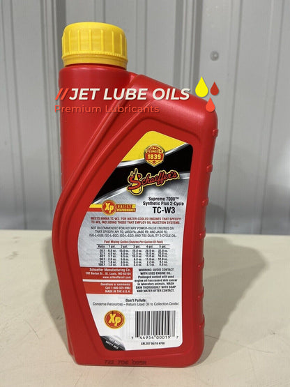 Schaeffer's Oil Supreme 706 Synthetic Plus 2-Cycle TC-W3 12 quarts