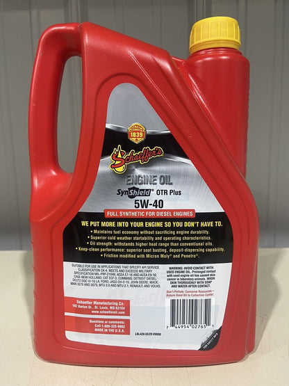 Schaeffer's 9000 5W-40 OTR Plus Diesel Engine Oil 1 Gallon