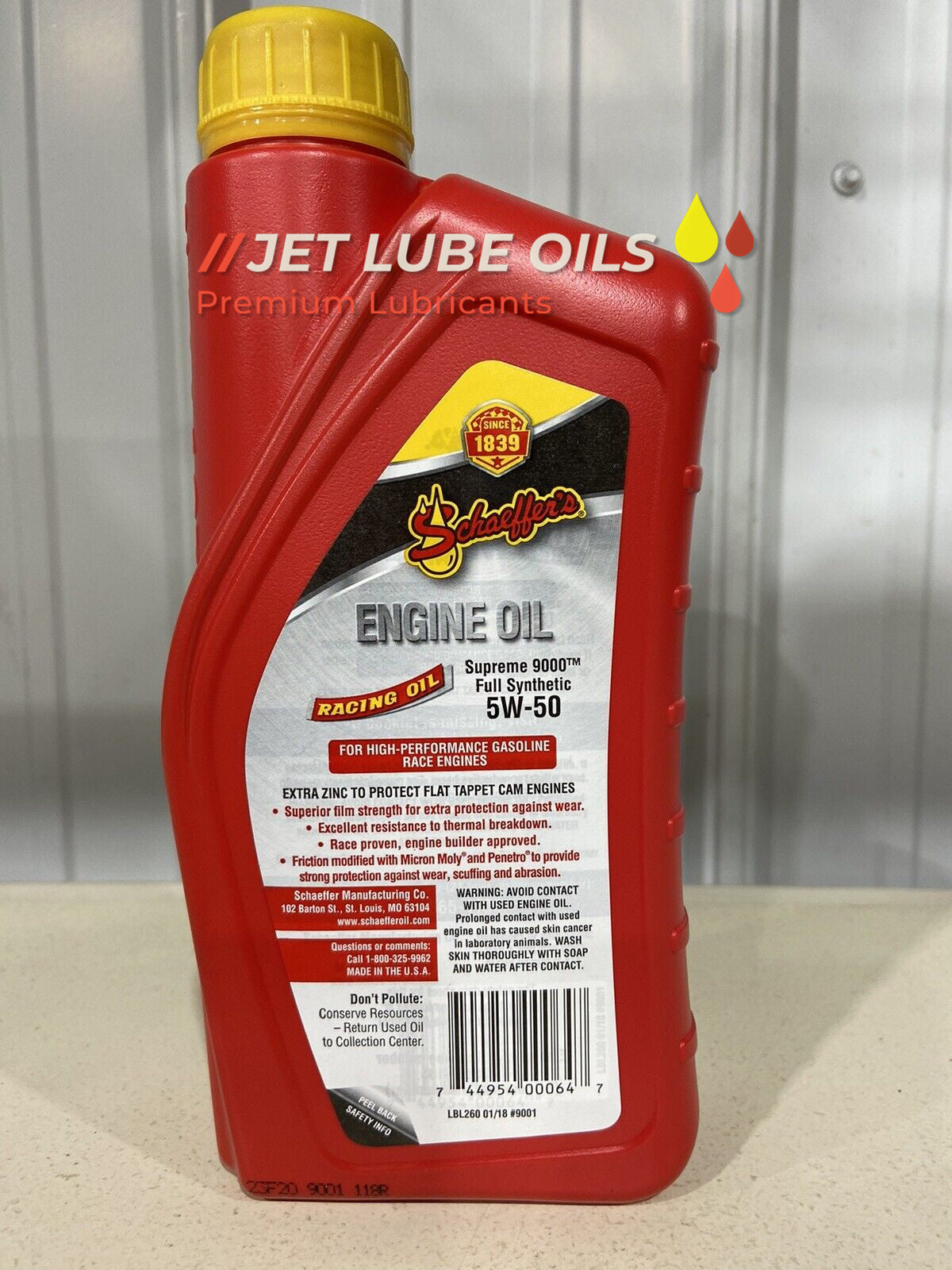 Schaeffer's 5w-50 9001 Supreme Full Synthetic Racing Oil Extra Zinc 1 Quart