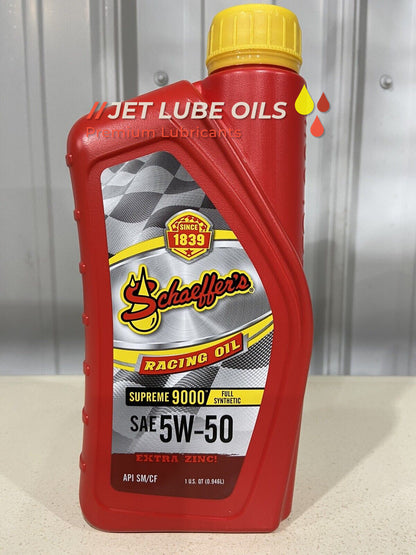 Schaeffer's 5w-50 9001 Supreme Full Synthetic Racing Oil Extra Zinc 1 Quart